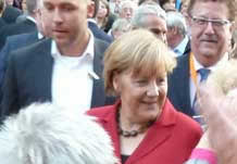 Ankunft von Angela Merkel