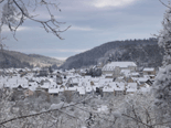 Winter in Ersingen vom Bohningerweg aus gesehen