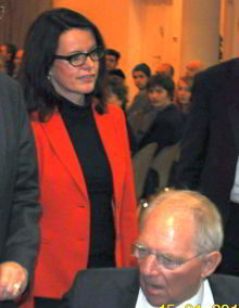 Viktoria Schmid und Wolfgang Schäuble